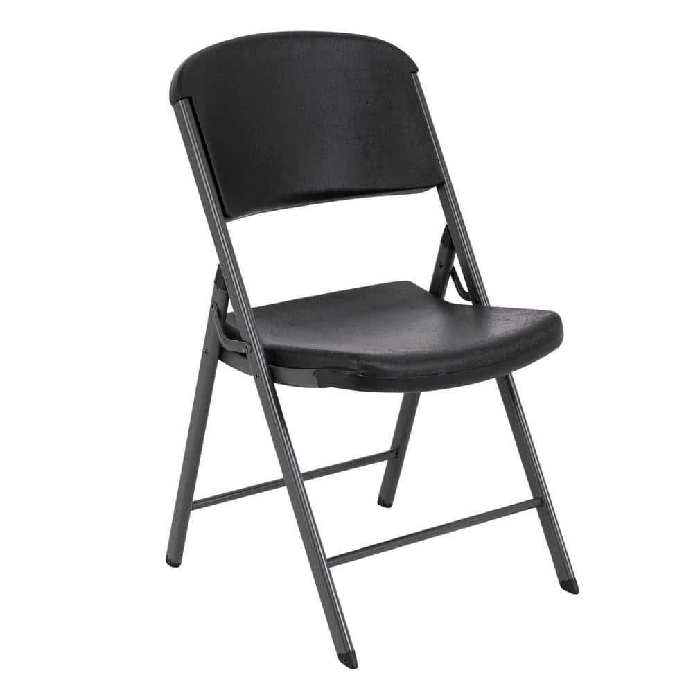 Lifetime Folding Chair, Indoor/Outdoor Commercial, Adult, Black, 4 Pack (80187)