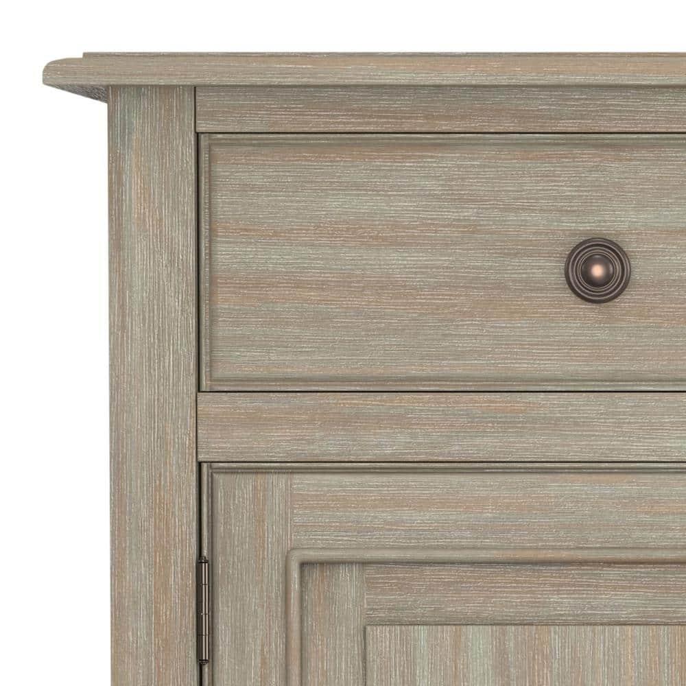 Simpli Home Connaught 40"W Solid Wood 2-Shelf Entryway Storage Cabinet with 2 Storage Drawers