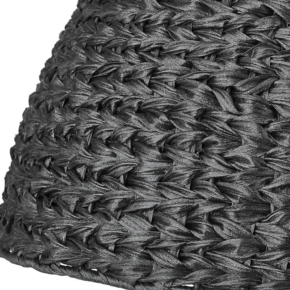 Rue 3-Light Outdoor Pendant in Natural Black with Silken Black Wicker