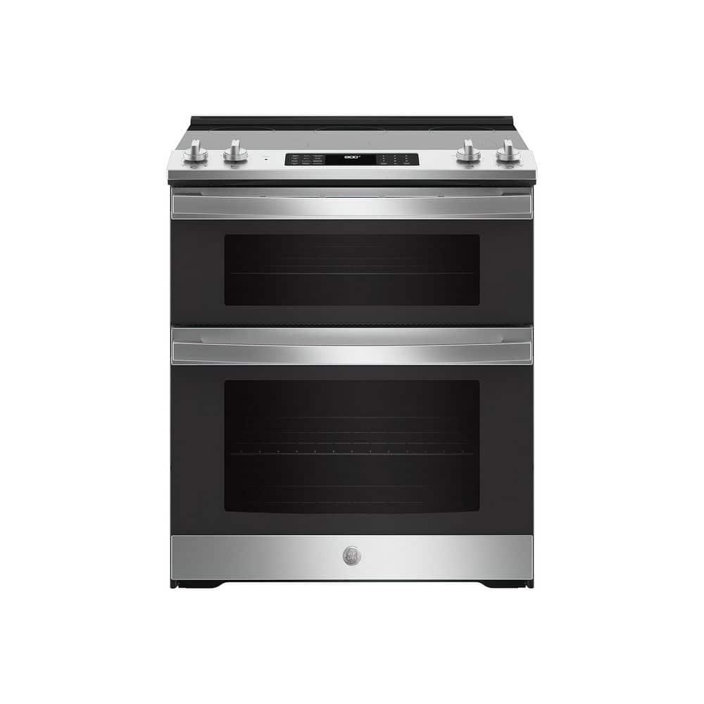 GE Appliances 30 in 66 cu ft Slide In Double Oven Electric Ranges in Stainless Steel