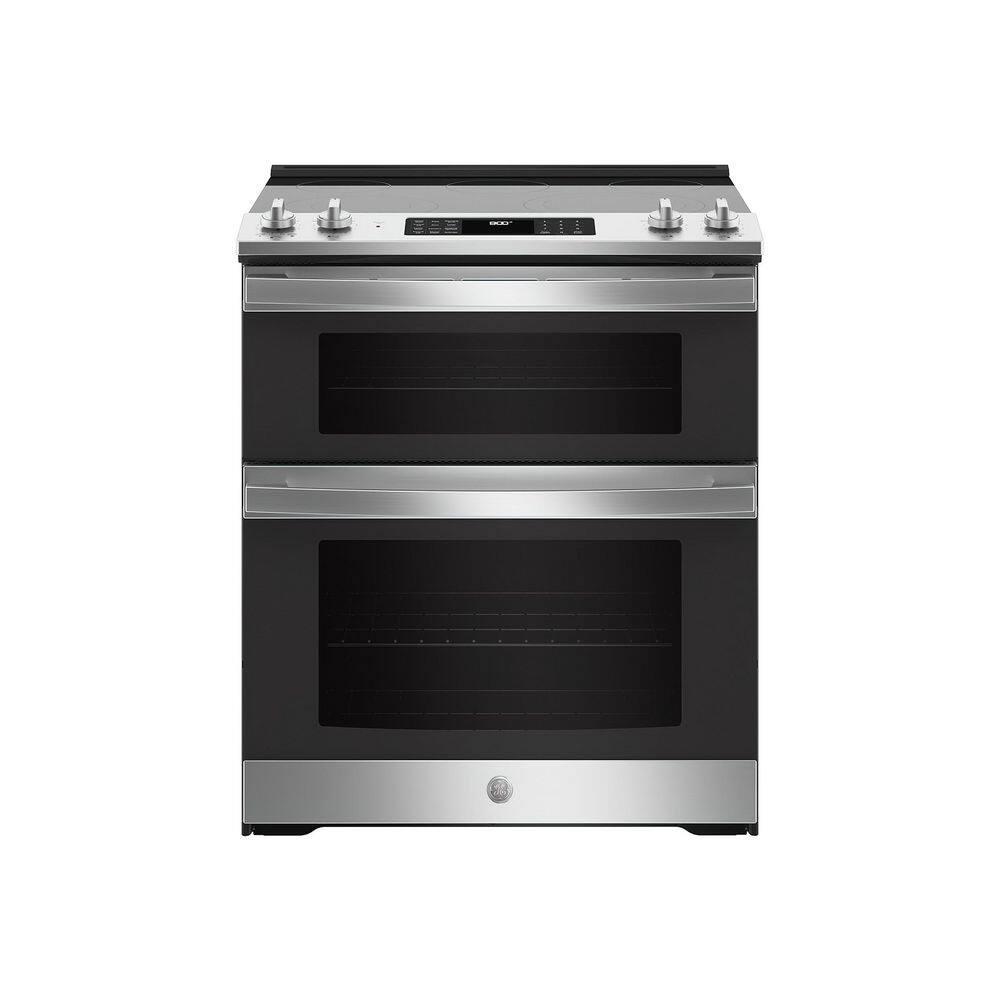 GE Appliances 30 in 66 cu ft Slide In Double Oven Electric Ranges in Stainless Steel