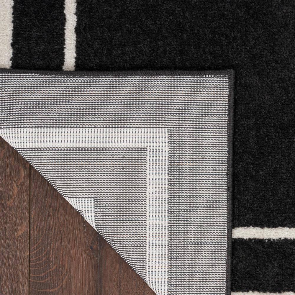 Nourison Essentials 9' x 12' Black Ivory Contemporary Indoor/Outdoor Rug