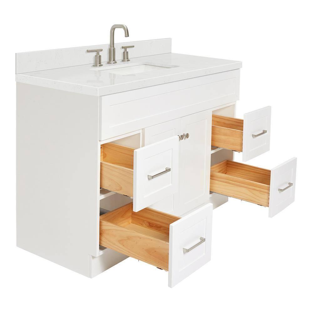 Ariel F048scqrvo Hamlet 48" Free Standing Single Basin Vanity Set - White