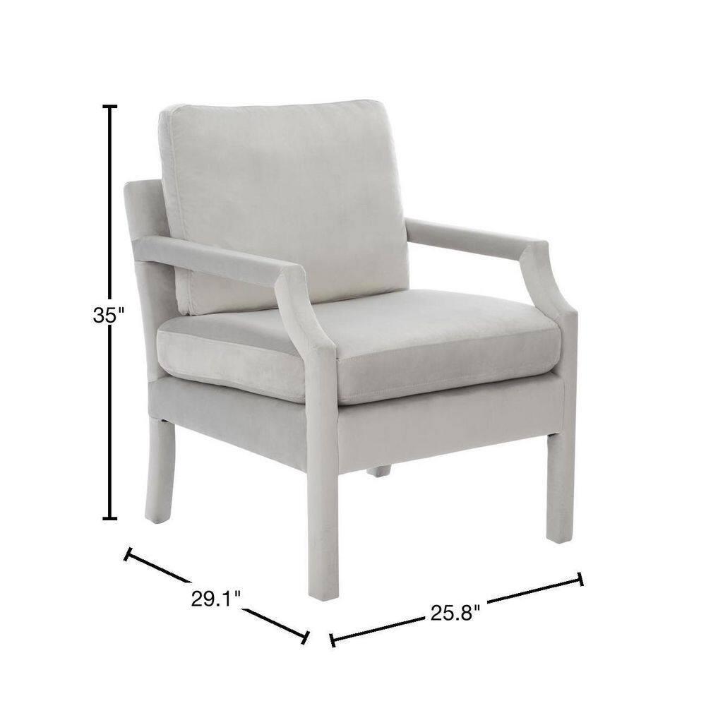 Genoa Upholstered Arm Chair - ACH4510 - Light Grey - Safavieh