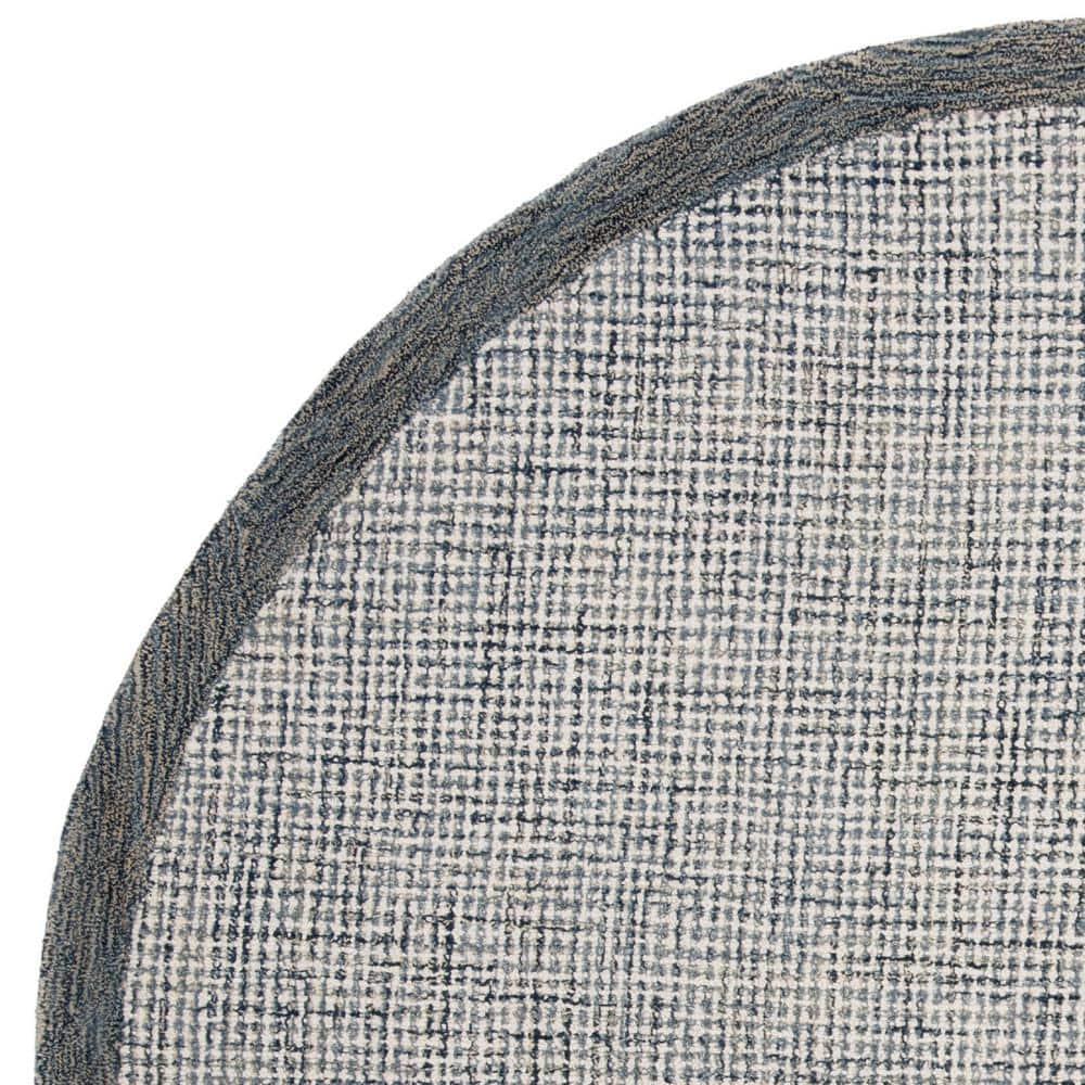 Abstract ABT220 Handmade Indoor Area Rug - Navy/Ivory - 6' Round - Safavieh