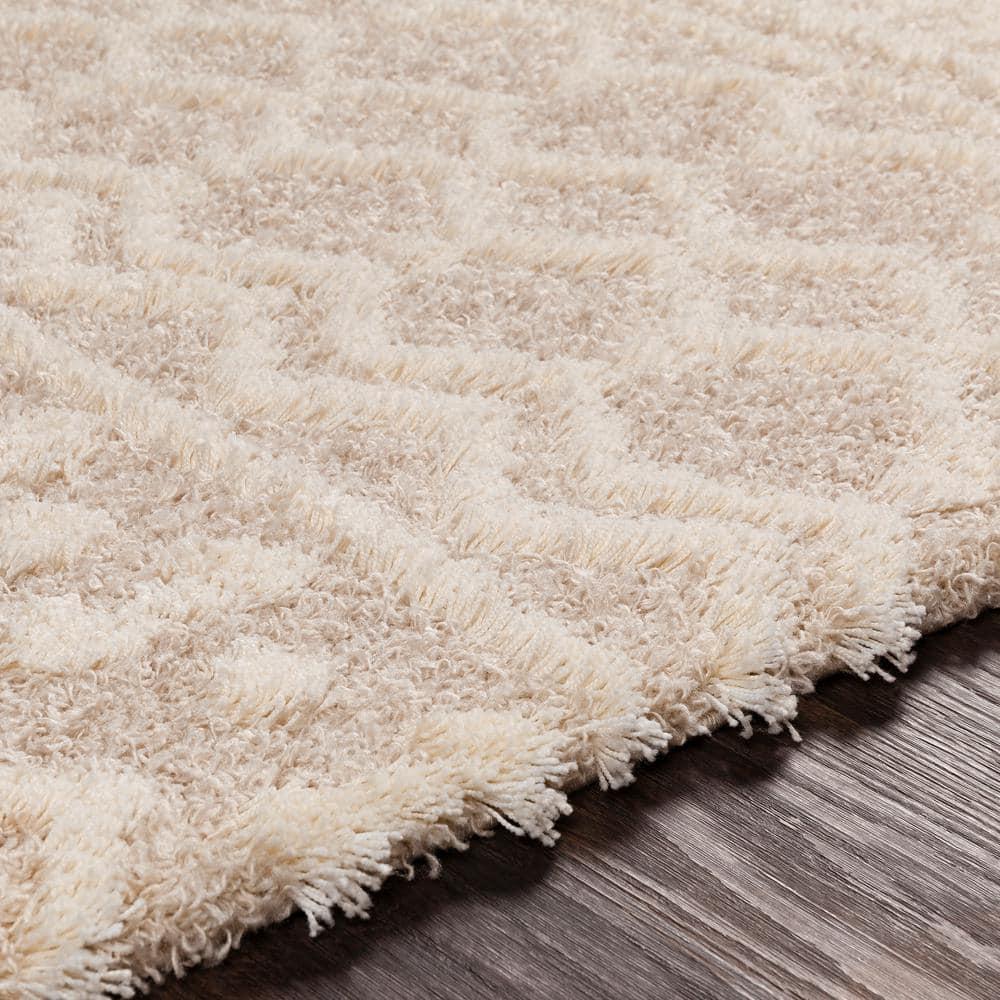 Livabliss Urban Shag Global Moroccan Area Rug,8'10" x 12',Beige