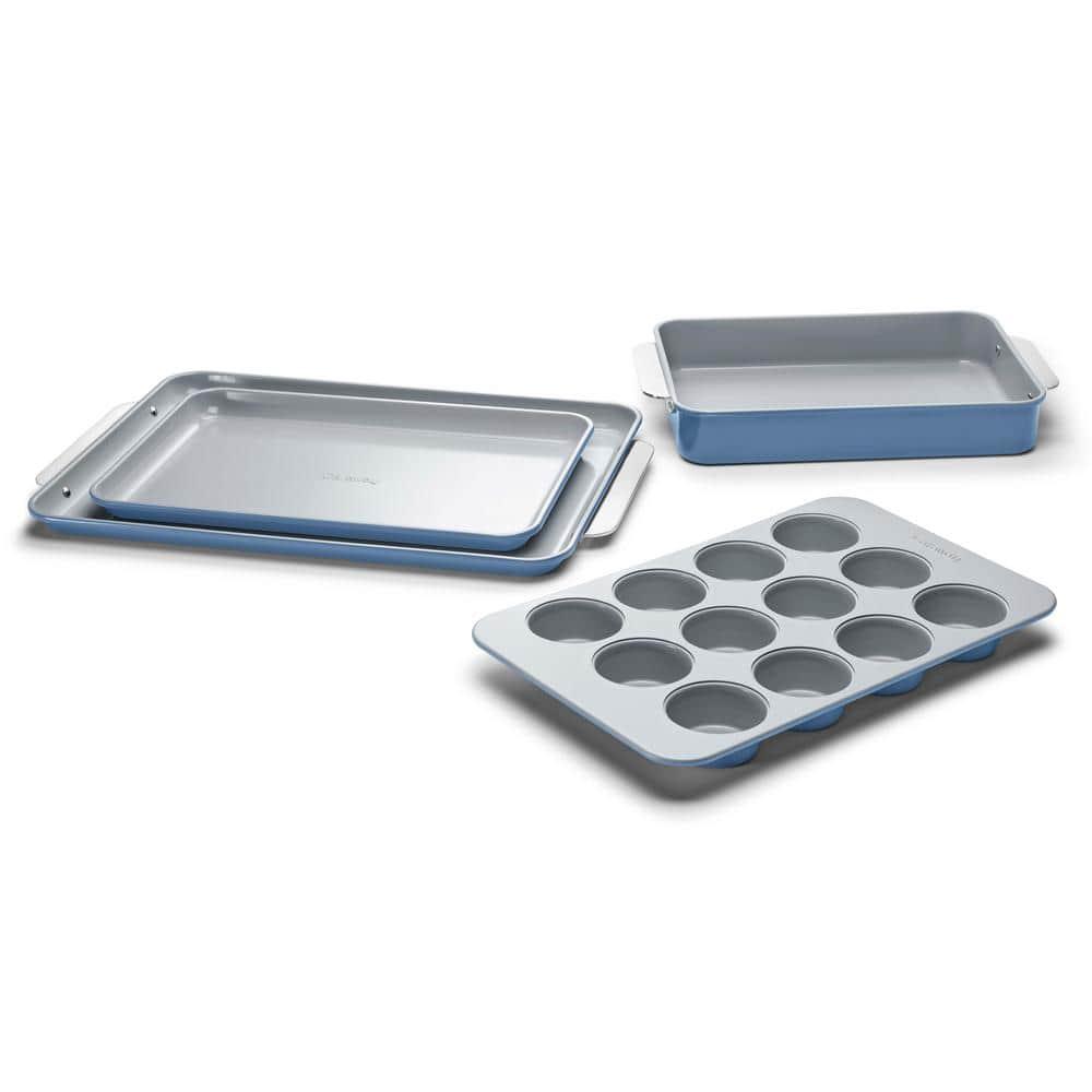 Caraway Non-Stick Ceramic Half Bakeware Set Slate: Baking Sheet, Muffin Pan, Baking Pans, 5-Piece Set, Hand Wash