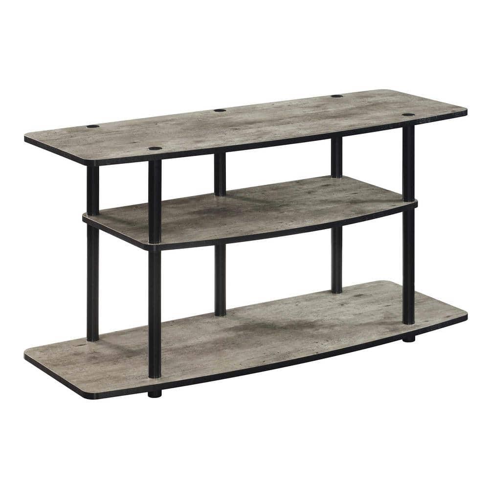 Convenience Concepts Designs2Go No Tools 3 Tier Wide TV Stand for TVs up to 46", Faux Birch/Black