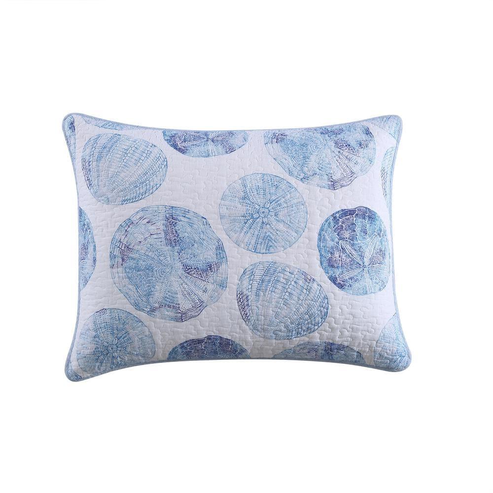 Twin Ocean Isle Quilt & Sham Set Blue - Tommy Bahama: Geometric Pattern, Midweight Fabric, OEKO-TEX Certified
