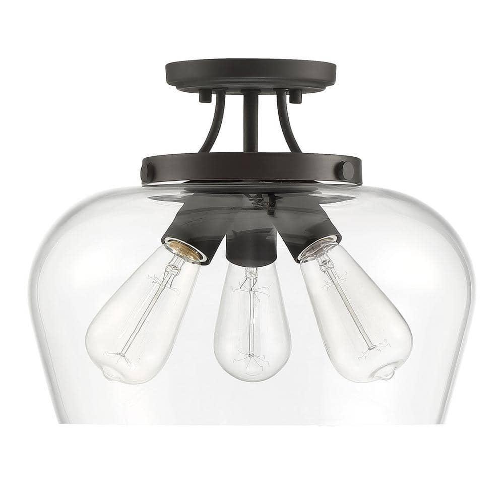 Savoy House Octave 3 - Light Semi-Flush Mount in  English Bronze