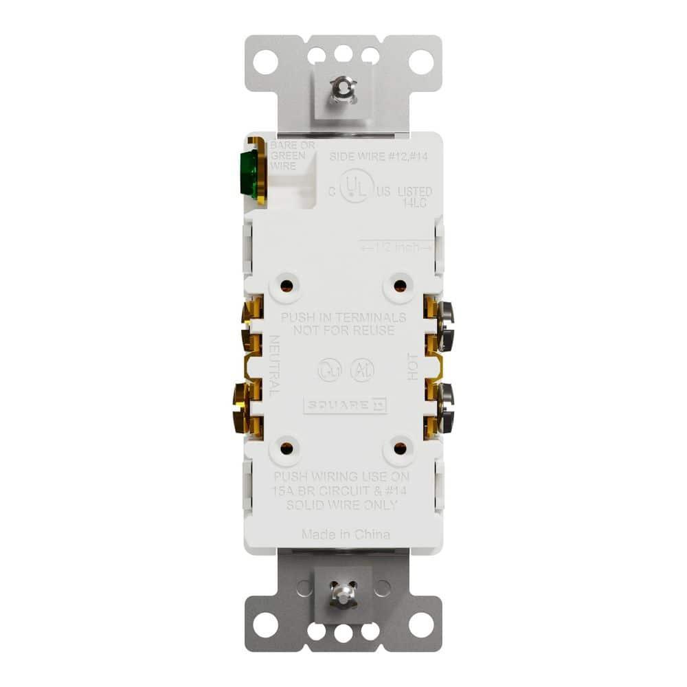 X Series 15-Amp White Tamper Resistant Decorator Outlet