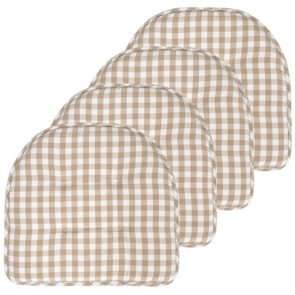 Rosalind Wheeler Buffalo Pattern Non-Slip Indoor Chair Pad Cushion