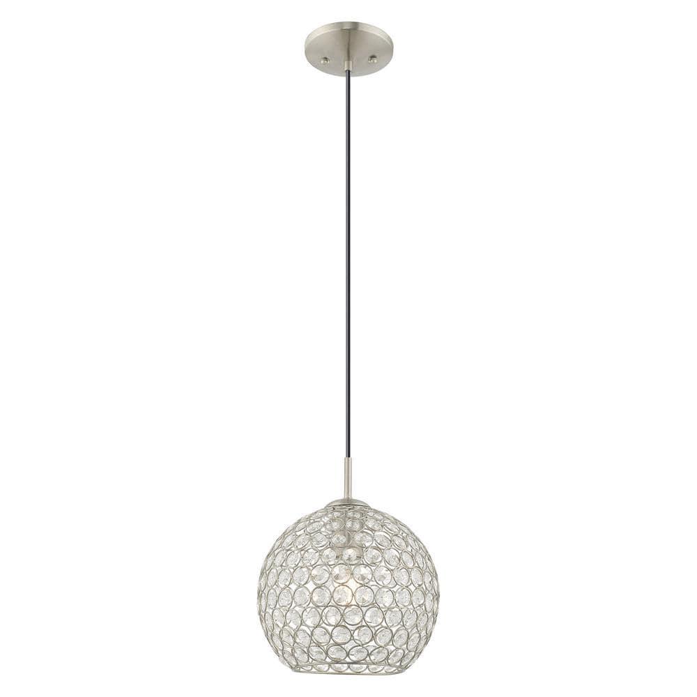 Livex Lighting Cassandra 1 - Light Pendant in  Brushed Nickel