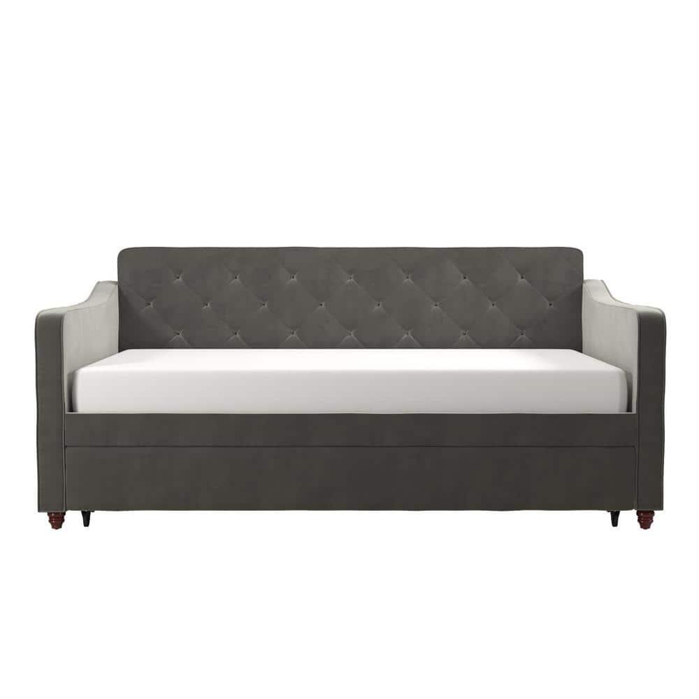 Vintage Upholstered Daybed with Trundle