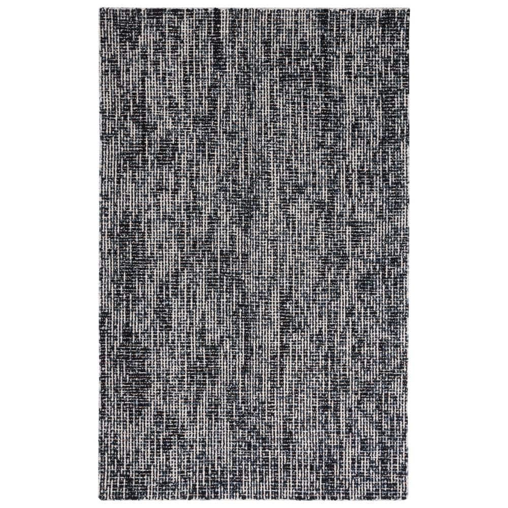 Abstract ABT468 Handmade Indoor Area Rug - Black/Grey - 8'x10' - Safavieh