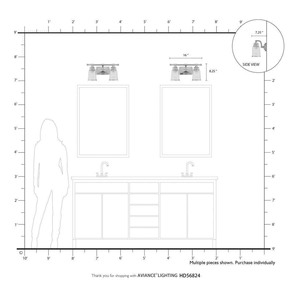 Livex Lighting Lawrenceville 2 - Light Vanity in  Polished Chrome