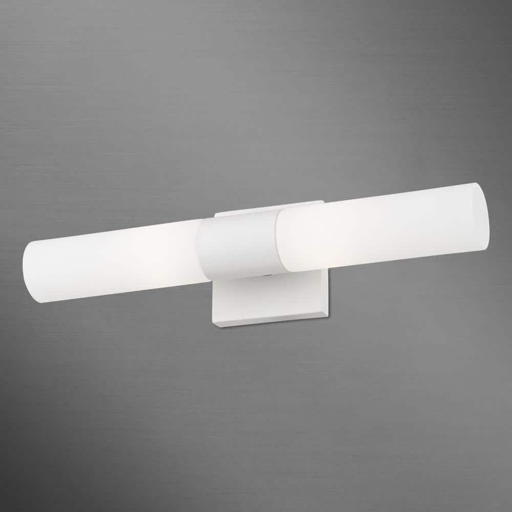 Livex Lighting Textured White ADA 2-Light Vanity Sconce