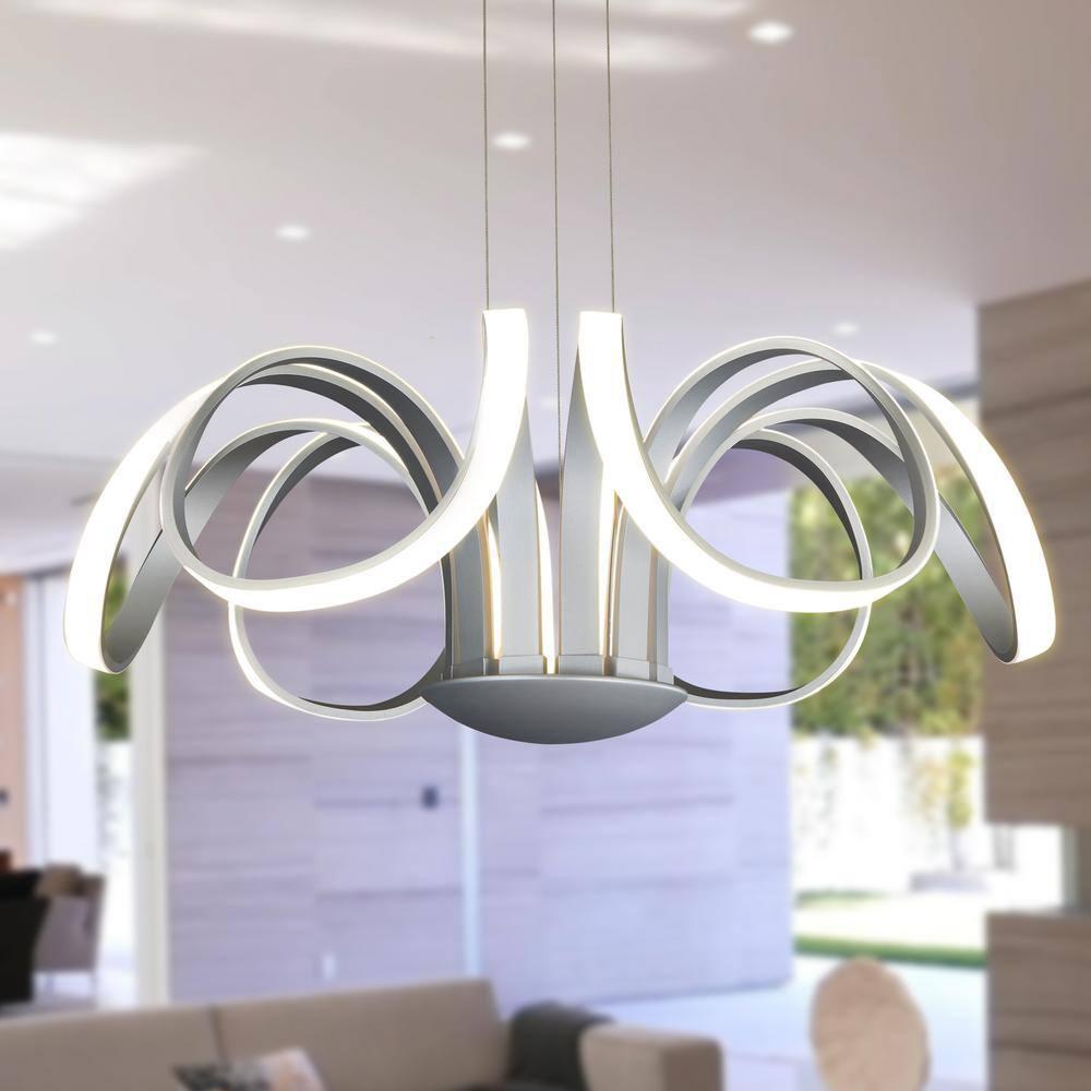 Capella Flower 30" Integrated LED ETL Certified Chandelier Height Adjustable Pendant