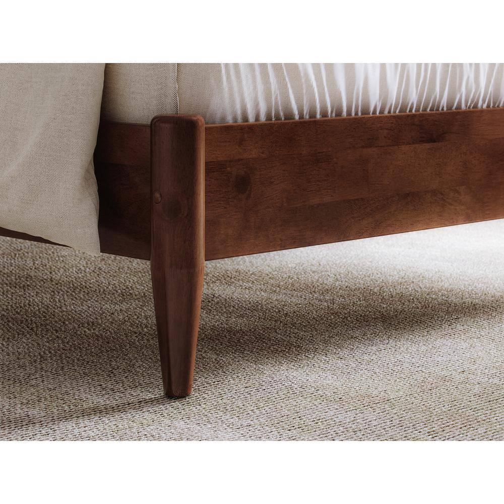 AFI Furnishings Berkshire Twin XL Solid Wood Low Profile Platform Bed in Walnut