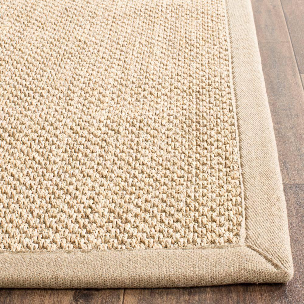 Natural Fiber NF141 Power Loomed Indoor Area Rug - Maize/Linen - 4'x6' - Safavieh.