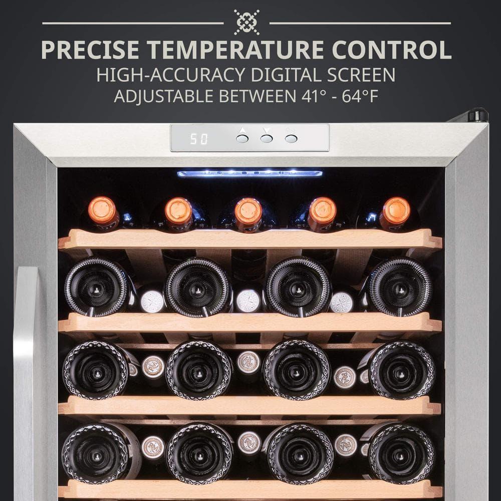 Ivation 51 Bottle Wine Cooler Fridge, Compressor Refrigerator W/Lock