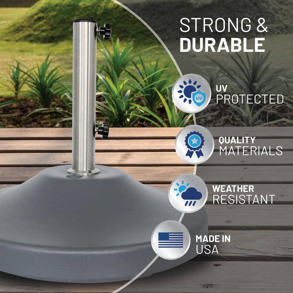 US Weight Fillable 120lb Capacity Free Standing Patio Umbrella Base