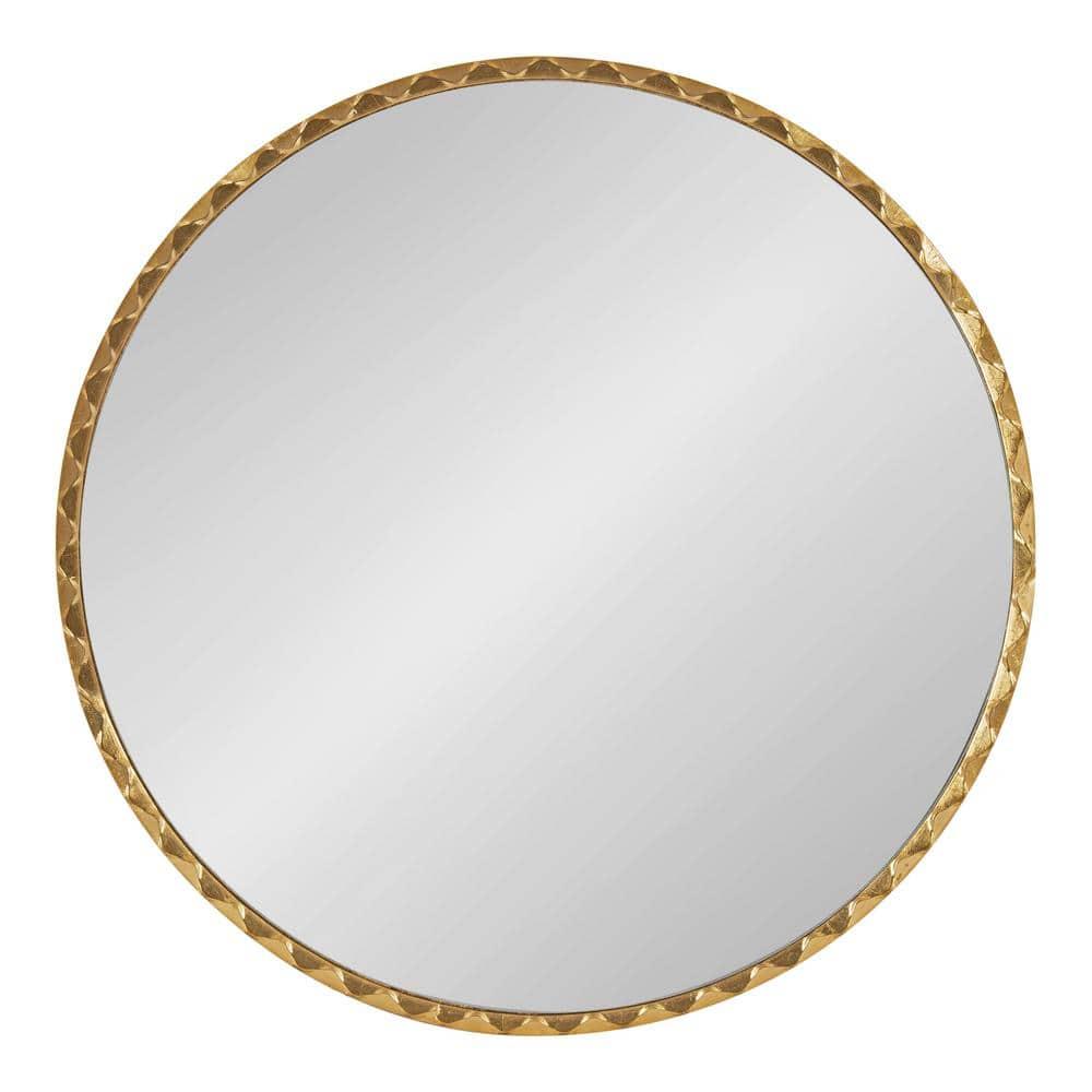 Kate & Laurel All Things Decor 26"x26" Sebecka Decorative Wall Mirror Gold