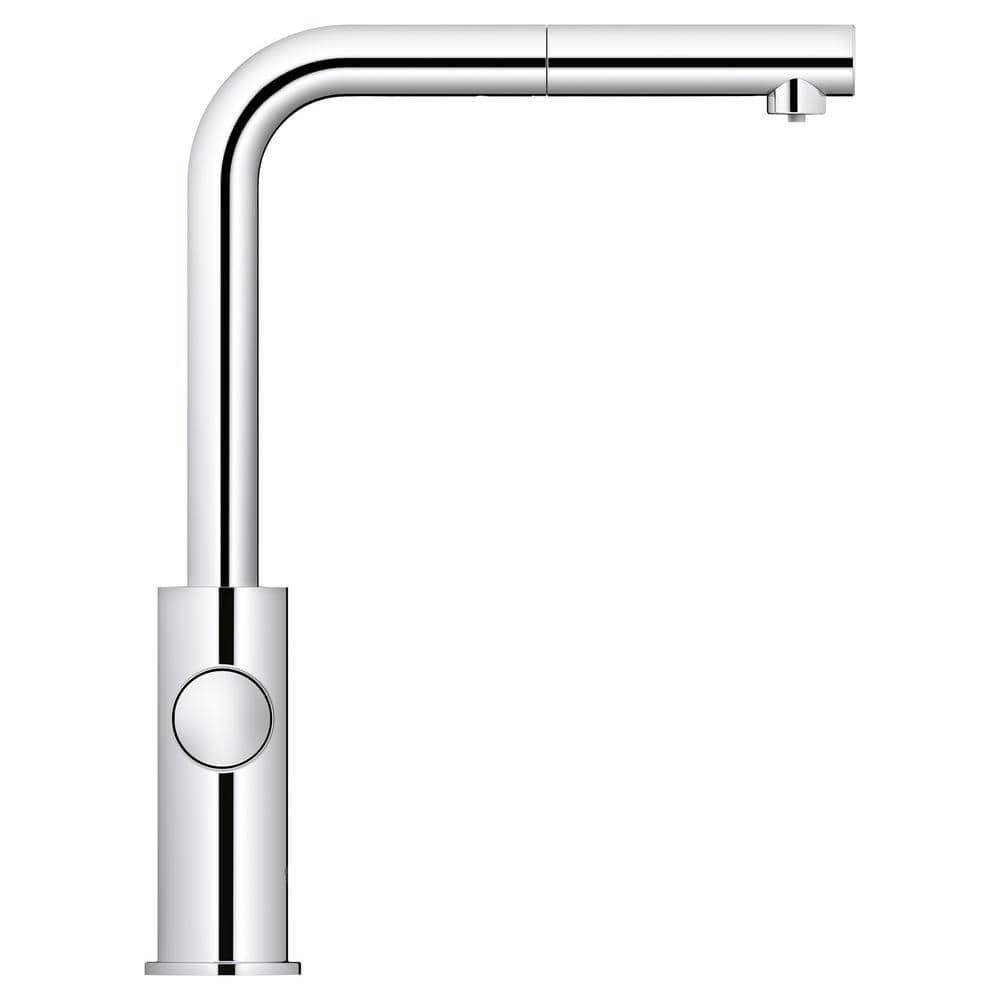 Blue Pull Out Single Handle Kitchen Faucet with Accessories