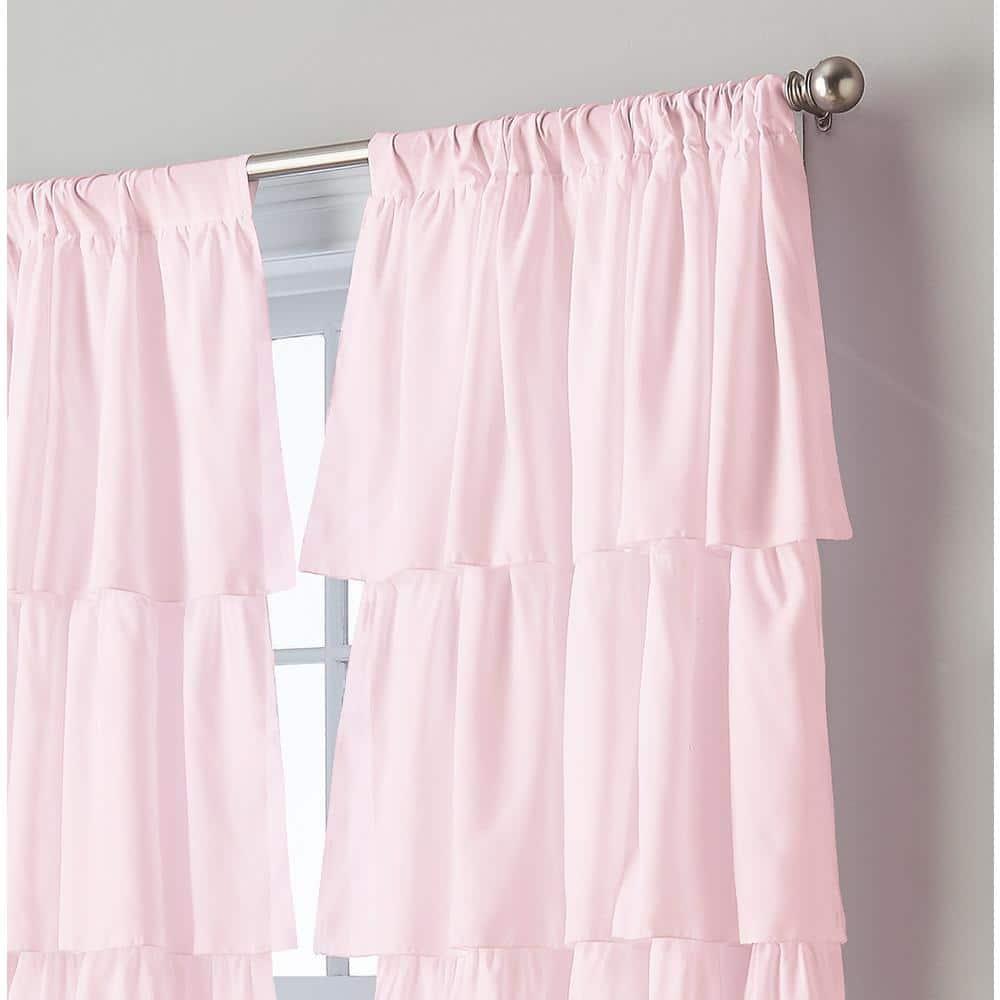Red Barrel Studio® Flounced Solid Color Semi-Sheer Rod Pocket Single Curtain Panel