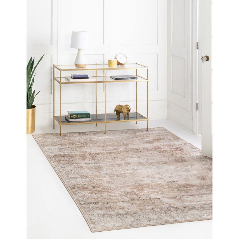 Cozy Haven Geometric Gray & Ivory 8' x 10' Synthetic Rug