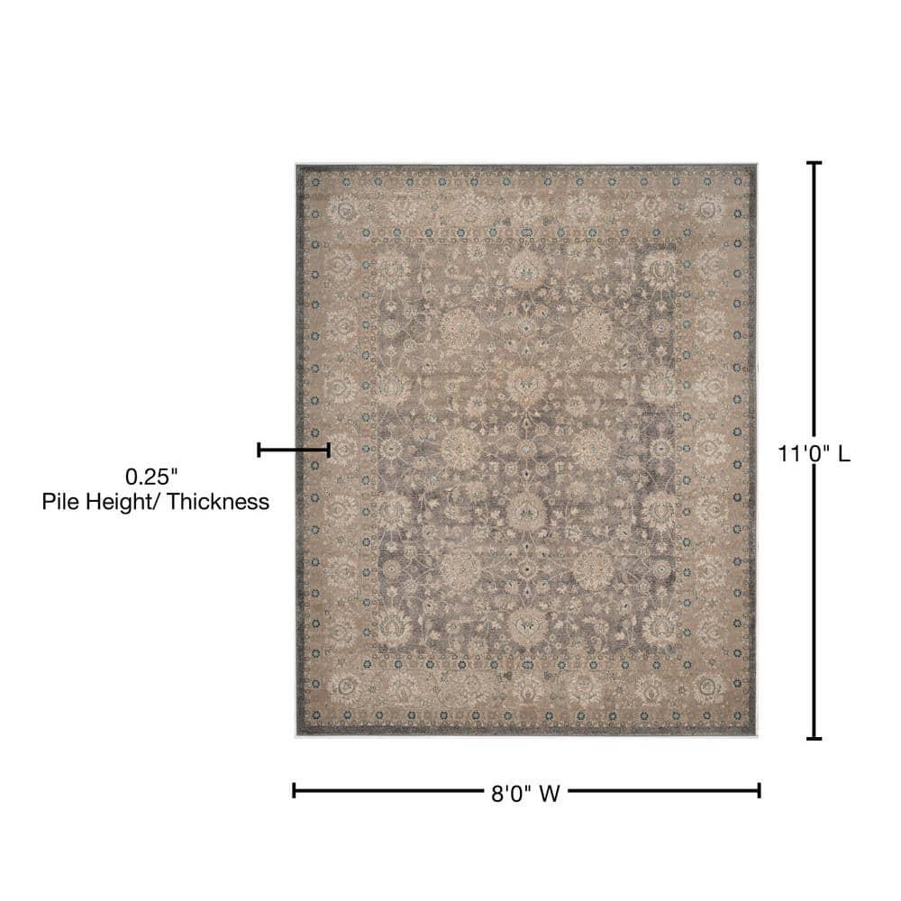 Sofia SOF330 Power Loomed Indoor Area Rug - Light Grey/Beige - 8'x11' - Safavieh.