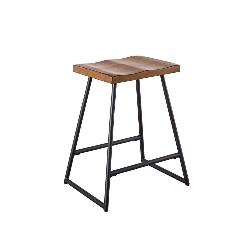 5pc Landon Counter Height Dining Set Golden Brown - Steve Silver Co.: Modern Metal Frame, 4 Stools, No Extension
