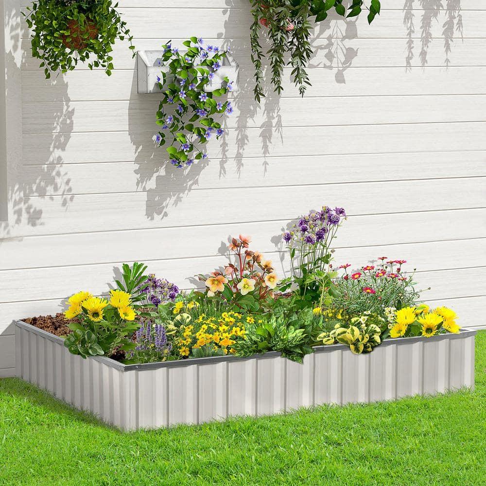 Outsunny 8 ft x 3 ft Metal Raised Garden Bed & Reviews | Wayfair