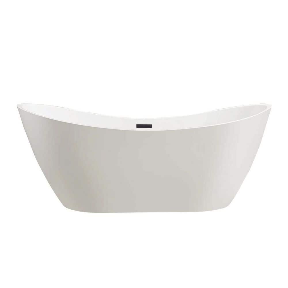 Ophelia 71" x 32'' Freestanding Soaking Acrylic Bathtub
