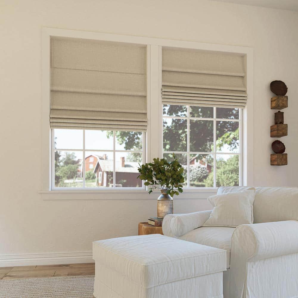 Sun Zero Pryer Textured 100% Blackout Cordless Roman Shade