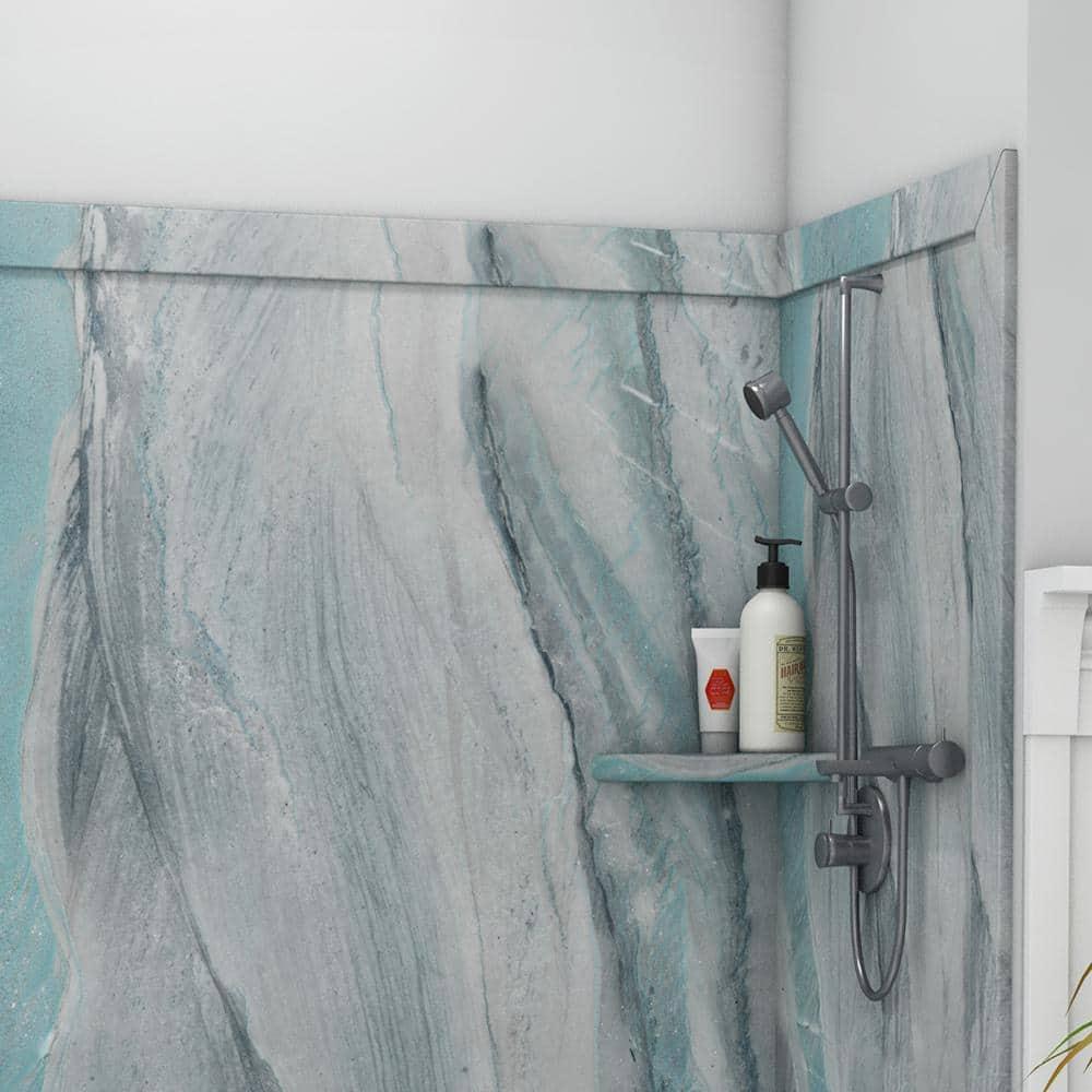 FlexStone Adaptable 60"W x 60"D x 80"H Alcove Shower Surround