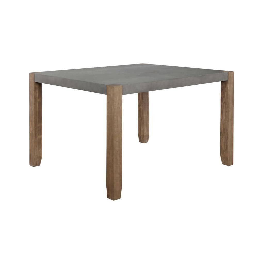 Alaterre Newport 30"H Faux Concrete and Wood Loft Dining Table