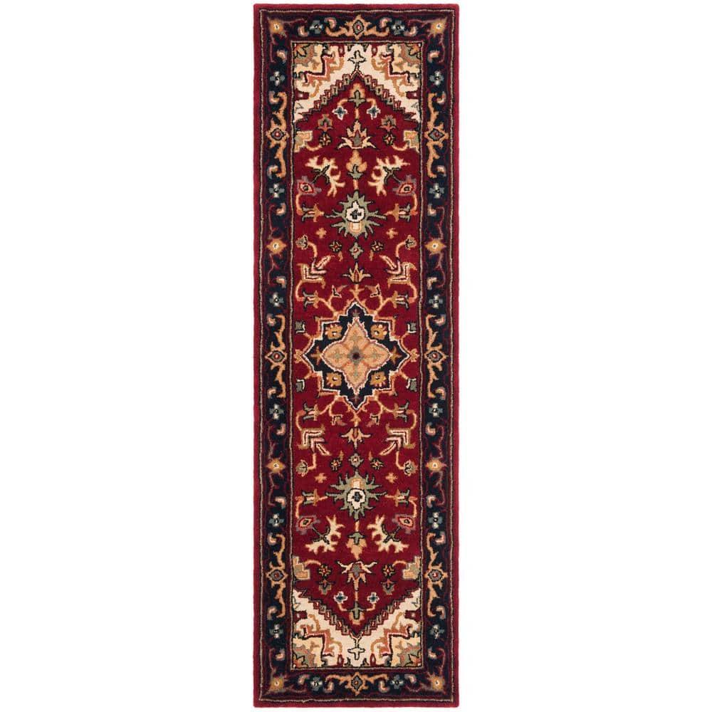 Heritage HG625 Handmade Runner Rug - 2'3"x20' - Red - Safavieh