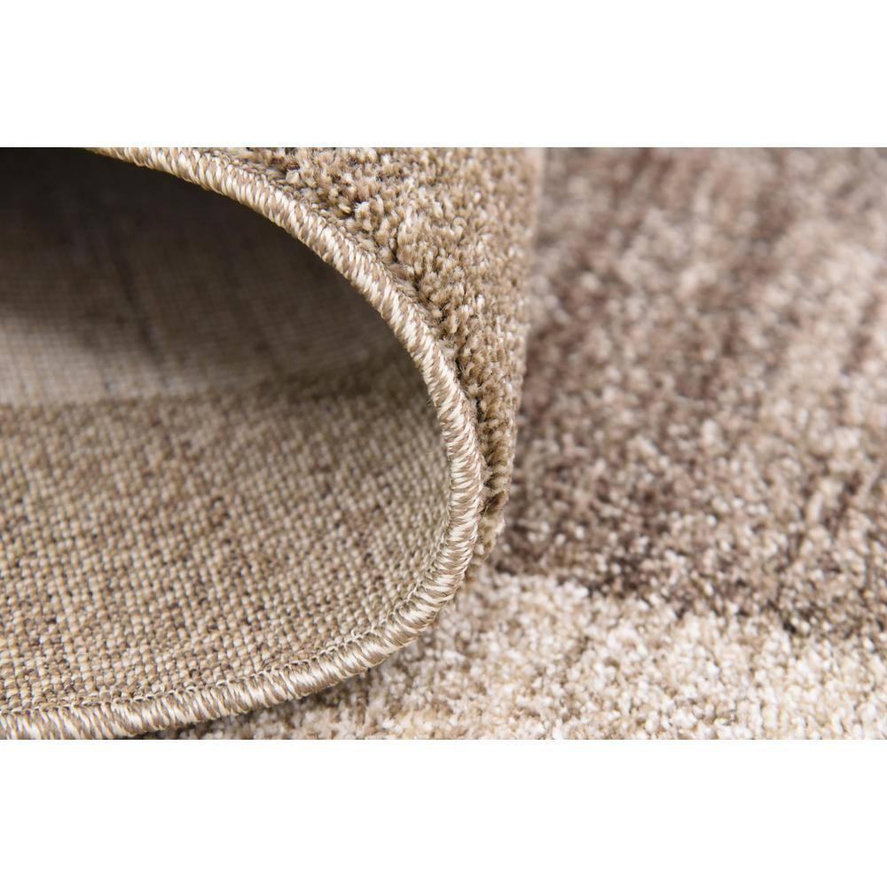 Unique Loom Maria Del Mar 7 x 10 (ft) Loomed Polypropylene Light Brown/Beige Rectangular Indoor Border Industrial Spot clean only Area rug