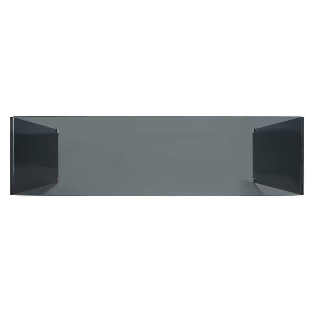 Huck Tempered Glass Console - Clear/Grey - Safavieh