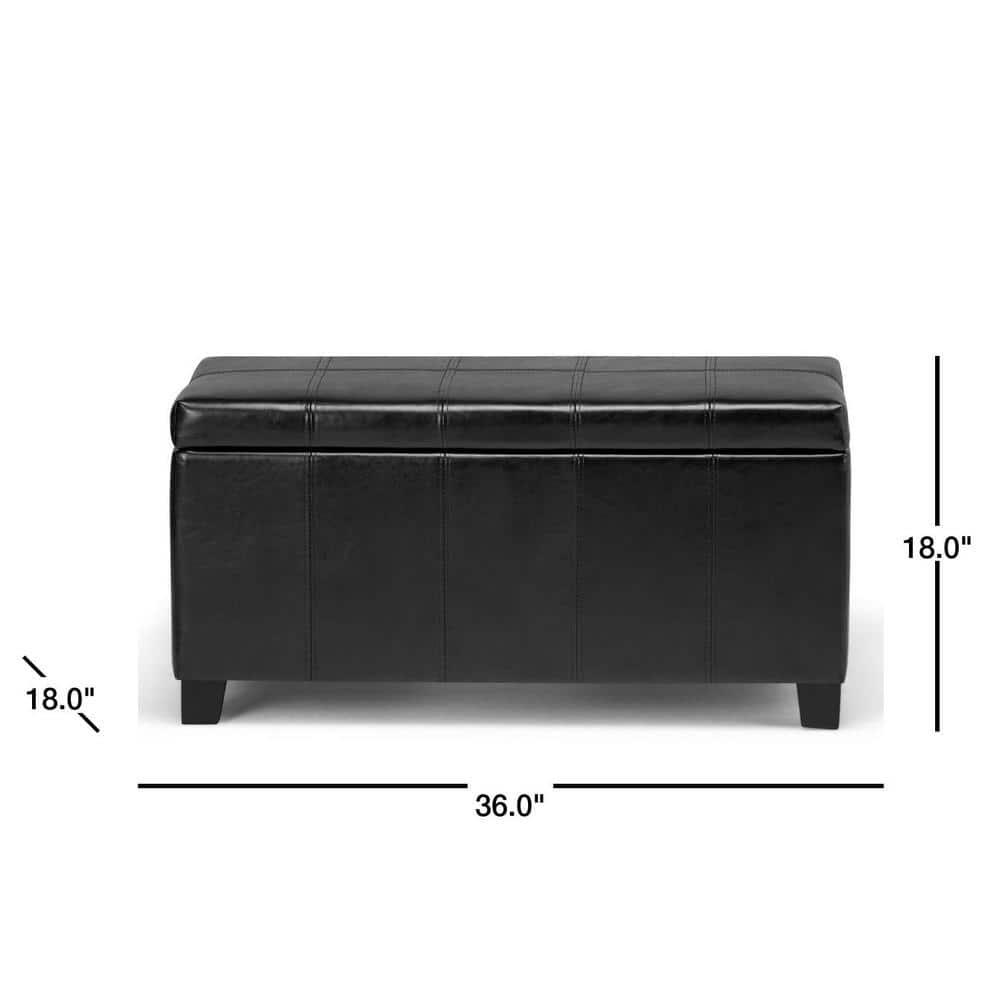 Dover Faux Leather Ottoman