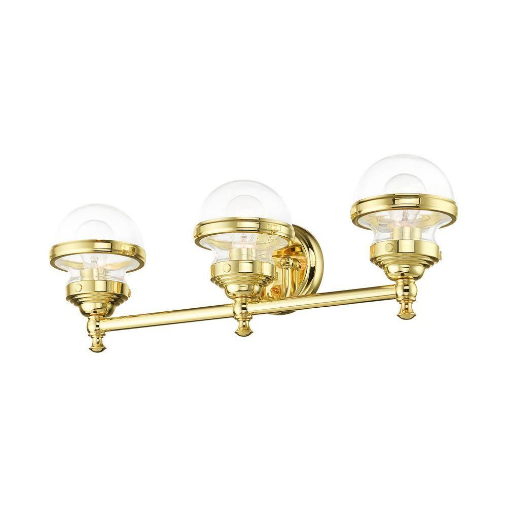 Livex Lighting Oldwick 3 - Light Vanity in  Polished Brass