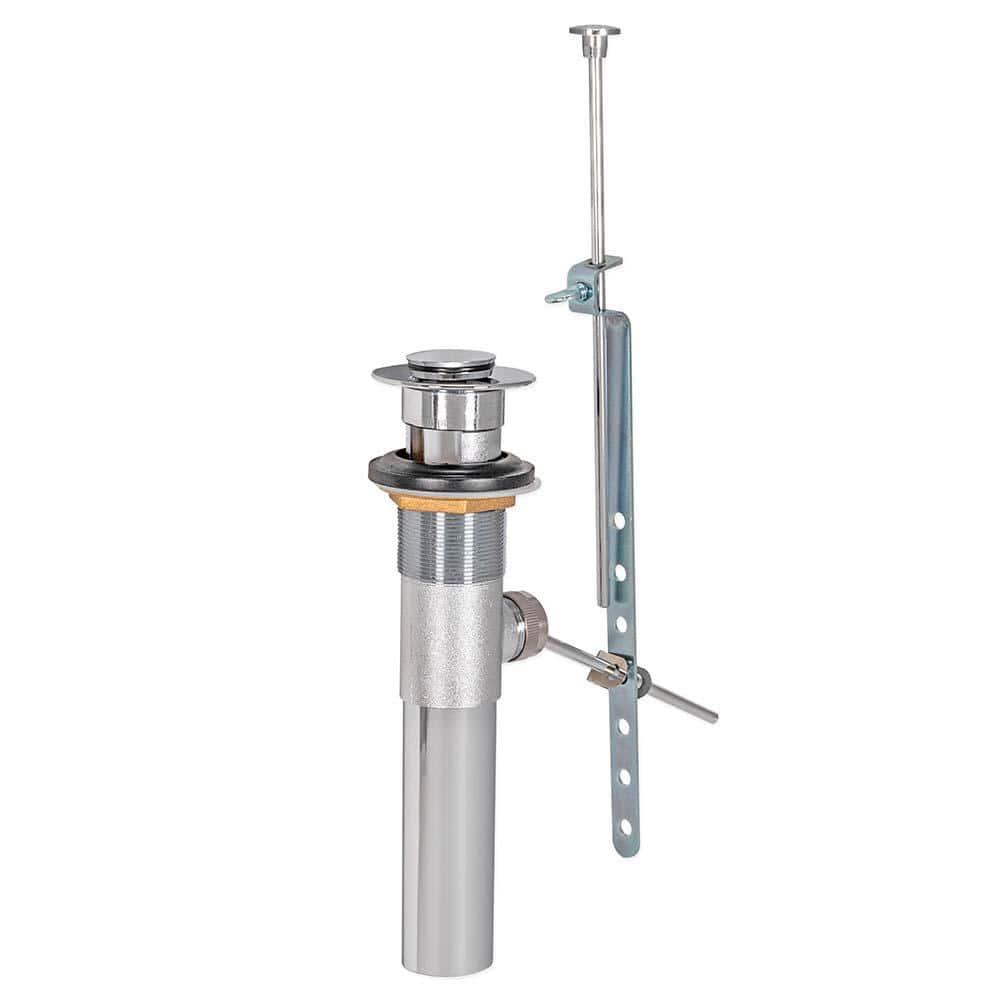 EZ-FLO 10901 Pop-Up Lavatory Bathroom Sink Drain Assembly Brass Body, 22-Gauge, Chrome Finish