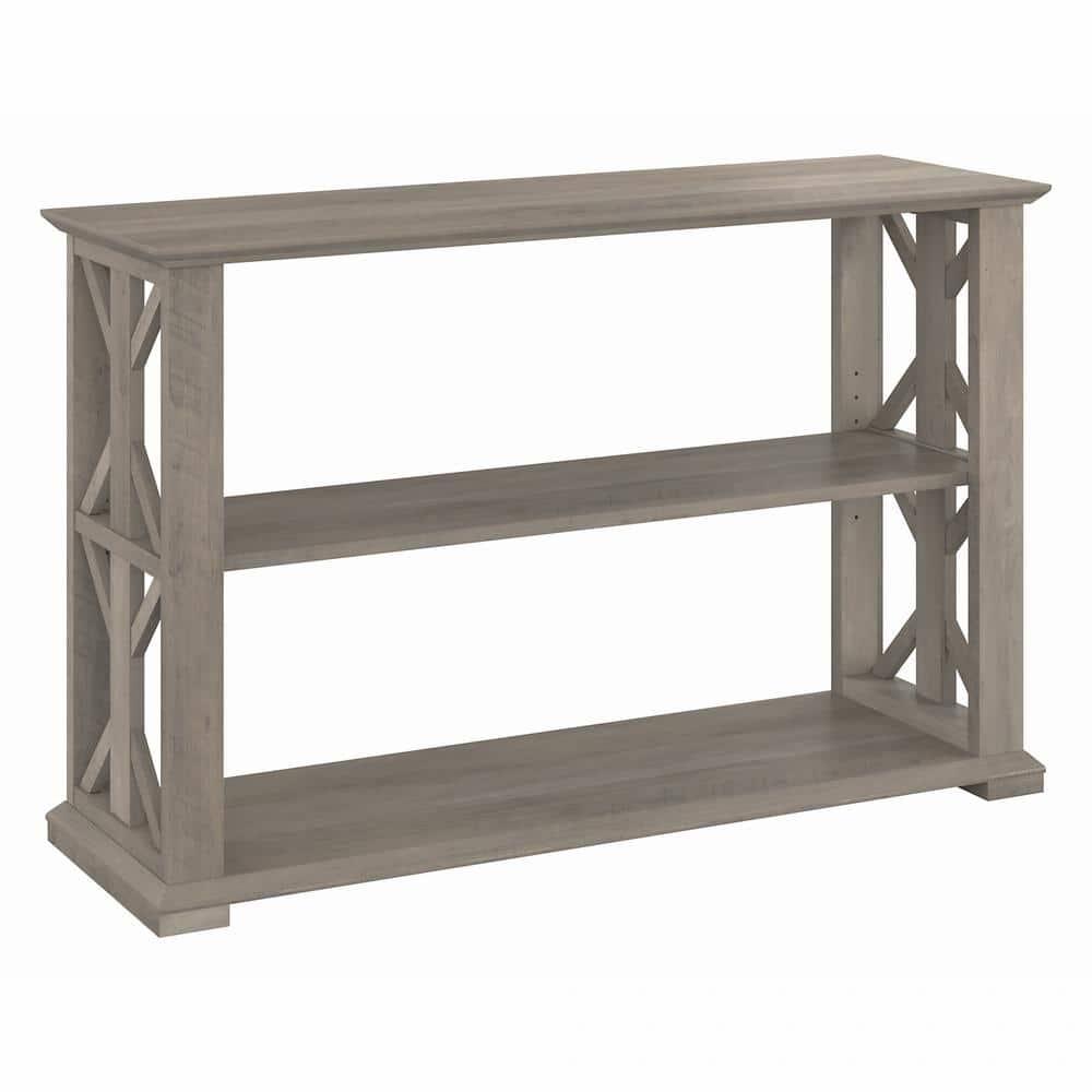 Homestead Console Table with Shelves in Driftwood Gray - Engineered Wood