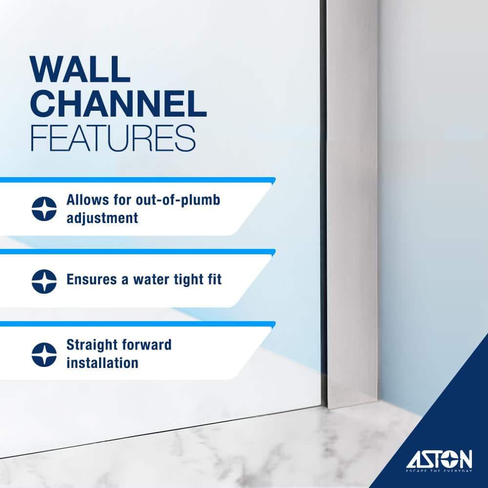 Aston SEN967EZ-SS-362236-10 Bromley 36" x 72" Rectangle Hinged Shower Enclosure