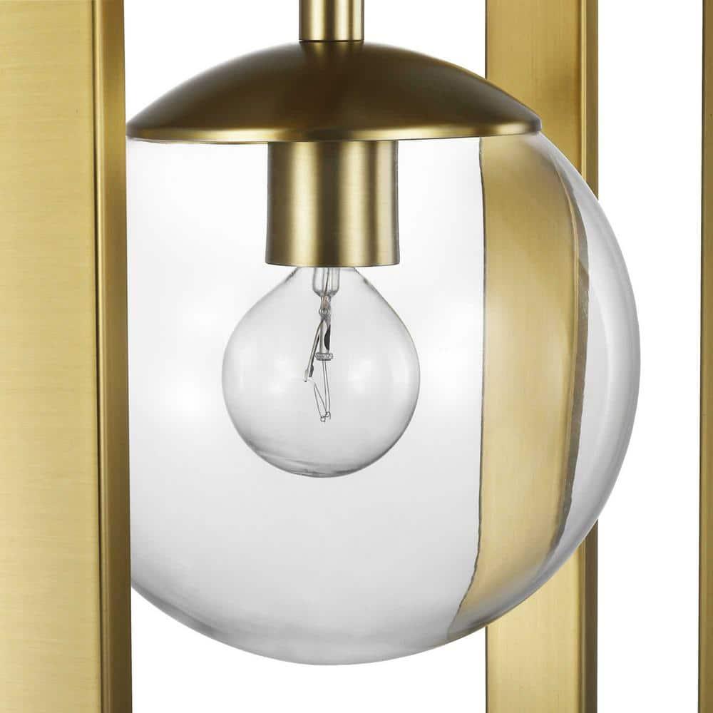 Progress Lighting Atwell 2-Light Pendant, Brushed Bronze, Clear Globe Shades