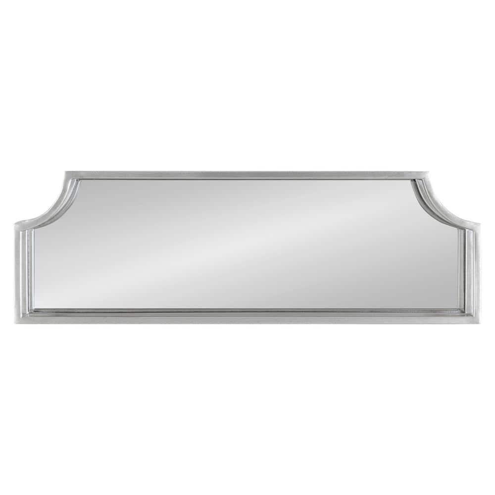 Kate & Laurel All Things Decor 2pc Ciel Metal Wall Shelf Set Silver - Geometric Design, Glass Surface, No Assembly Required