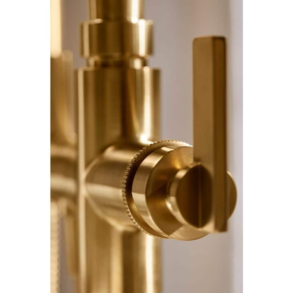 Castia by Studio McGee Floor-Mount Bath Filler Trim with Handshower