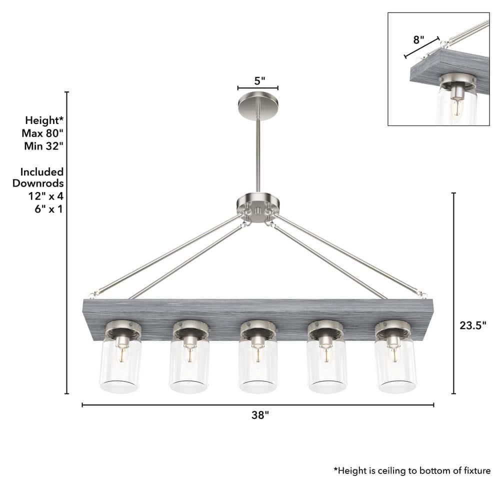 Devon Park 5 - Light Kitchen Island Linear Pendant
