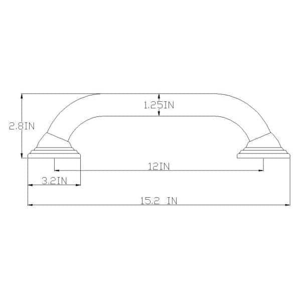 Utopia Alley GB12RB Decorative Shower Safety Grab Bar Oil Rubbed Bronze 12 inch
